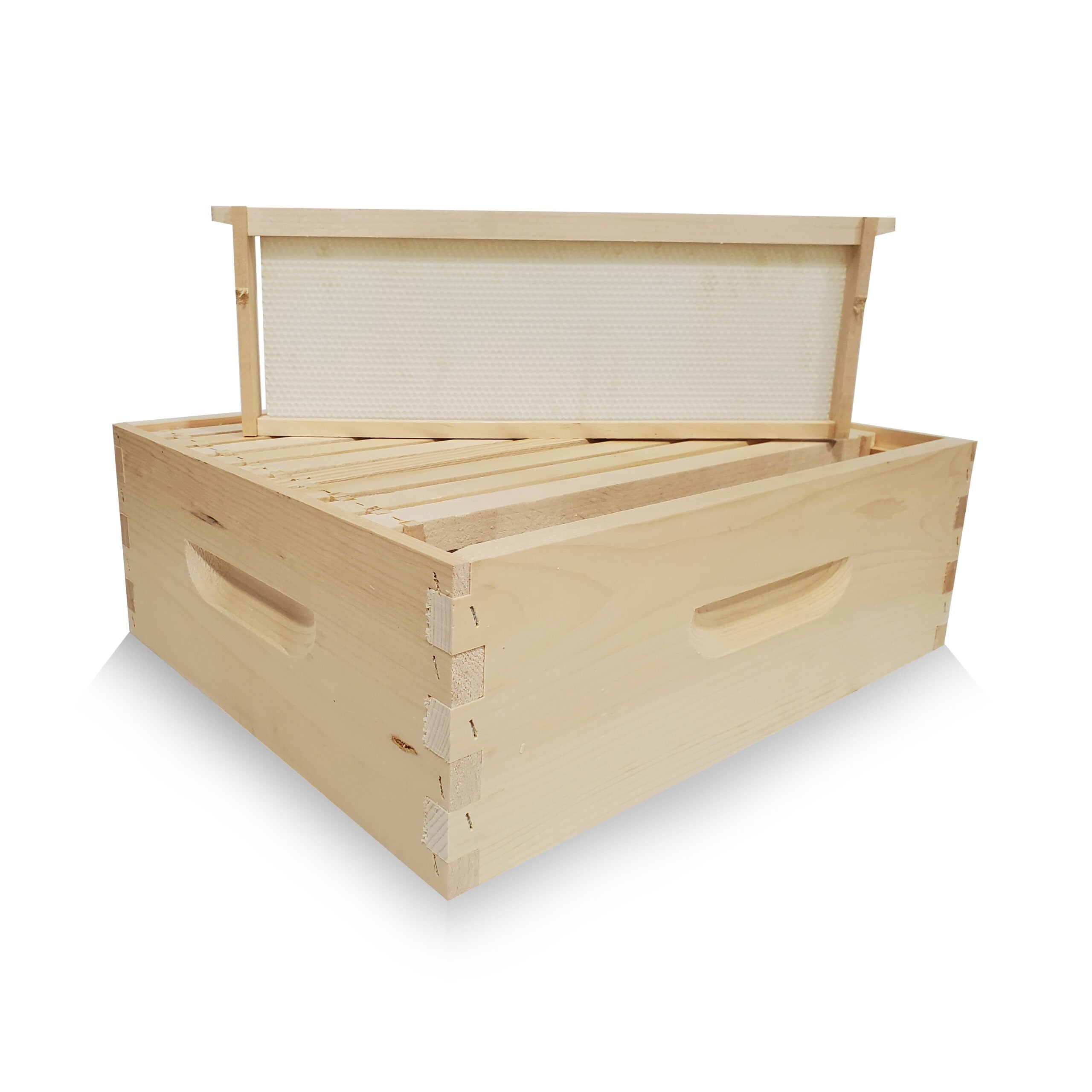 Assembled Medium WAX DIPPED Super with Frames - 10 Frame