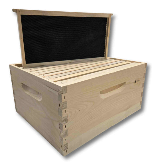 Assembled Deep Hive Body WAX DIPPED with Frames - 10 Frame