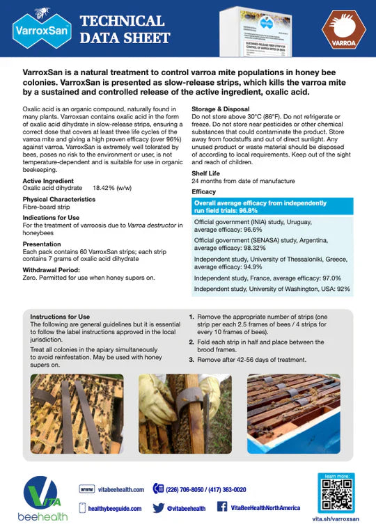 VarroxSan - Slow-Release Oxalic Acid Strips