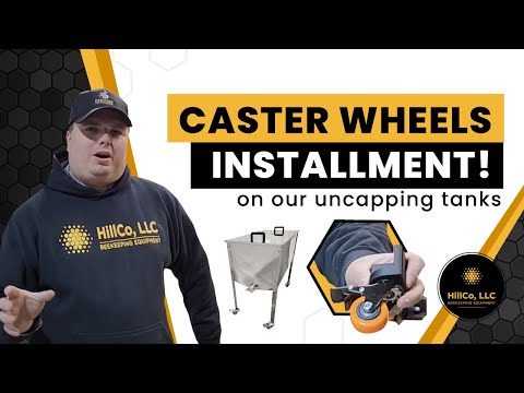 Caster Wheel Tank Rack Module Uncapping Tank Caster Wheel Kit – HillCo LLC - Bee Expo